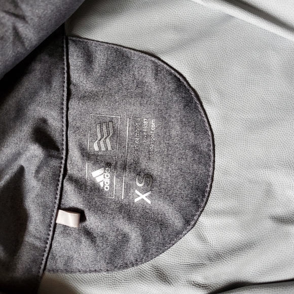 Adidas 1/4 Zip Climastorm Windbreaker Gray Yellow Golf Jacket NWOT XS fits S - Picture 3 of 6